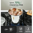 thumbnail image 3 of Koch Systeme CS 8.5 Quart Stainless Steel Stovetop Pressure Cooker, 3 PSI Settings Pressure Cooker, Save 70% Time, Induction Compatible, 3 of 14