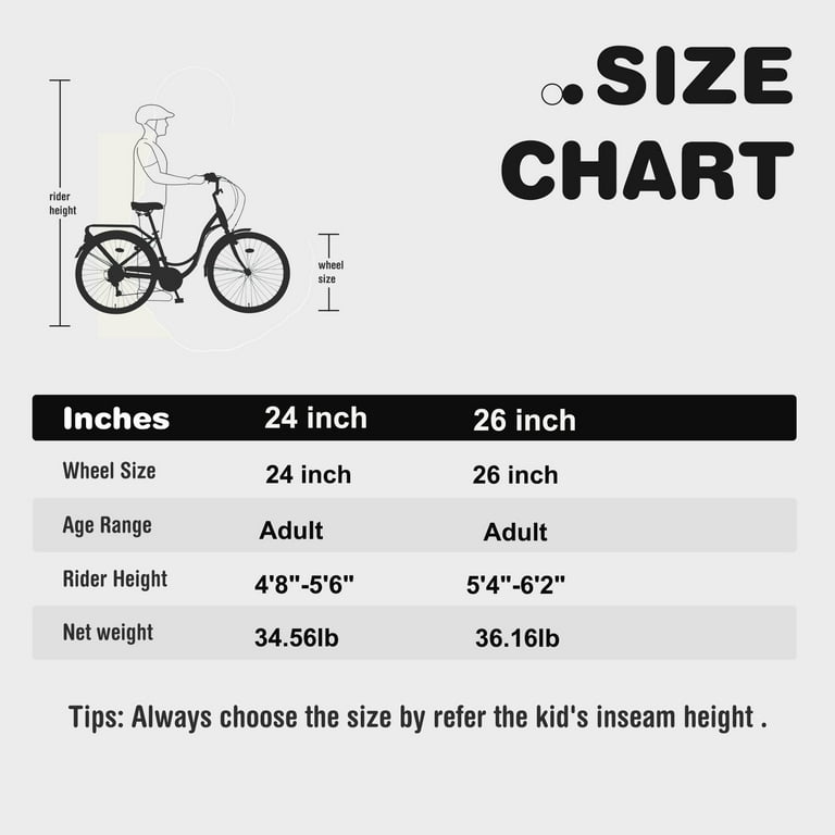 Height Chart 24 Inch Wheel Bike Frame Size Cycle Frame Size Chart