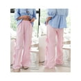 thumbnail image 2 of Suagox Women Wide-Leg Pants Stripe Side Tie-Up Loose Trousers Spring Summer Casual Sweatpants Bottoms, 2 of 10