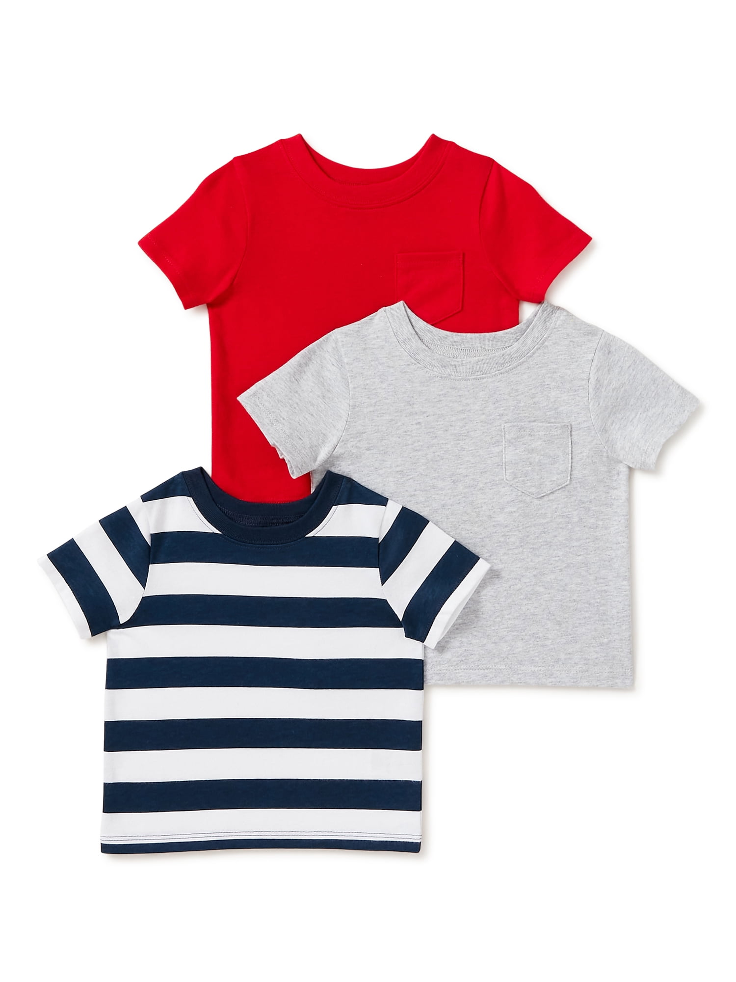 Garanimals Short Sleeve Graphic Regular T-Shirt Multipack, 3-Pack, Sizes 0/3-24 Months