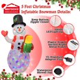 thumbnail image 4 of Christmas Inflatables Snowman Holds Gift Box Lighted  Inflatable Christmas Garden Yard Lawn Decoration with Built in Fan and Anchor Ropes 6 Feet Tall, 4 of 9