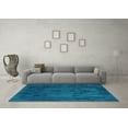 thumbnail image 3 of Ahgly Company Indoor Round Persian Turquoise Blue Bohemian Area Rugs, 3' Round, 3 of 4