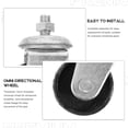 thumbnail image 5 of RENACLIPY Hydraulic Jack Casters Silver Metal 3Pcs Thickened 12mm Threaded Universal Wheels for Repair Use, 5 of 7