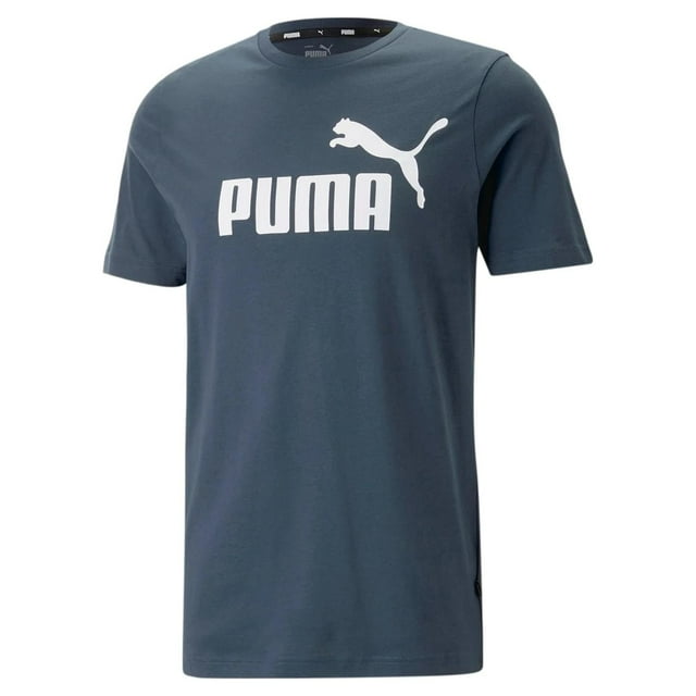 Playera Puma ESS Logo Tee para Hombre 586667-61 azul acero L Puma 586667-61 PLAY. ESS LOGO TEE