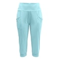 thumbnail image 3 of Capri Pants Women Yoga Lounge Casual Work Golf Sweatpants High Waisted Straight Leg Stretch Lightweight Capris, 3 of 6