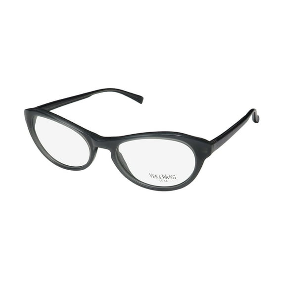 NEW VERA WANG LUXE AMARA WOMENS/LADIES CAT EYE FULL-RIM GRAY FRAME DEMO LENSES 52-17-135 EYEGLASSES/EYEGLASS FRAME