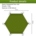 thumbnail image 4 of 10.8x9.5in Hexagonal Tent Footprint Ground Sheet Multifunctional Waterproof Camping Tarp under tent Thicken Picnic Mat, 4 of 10