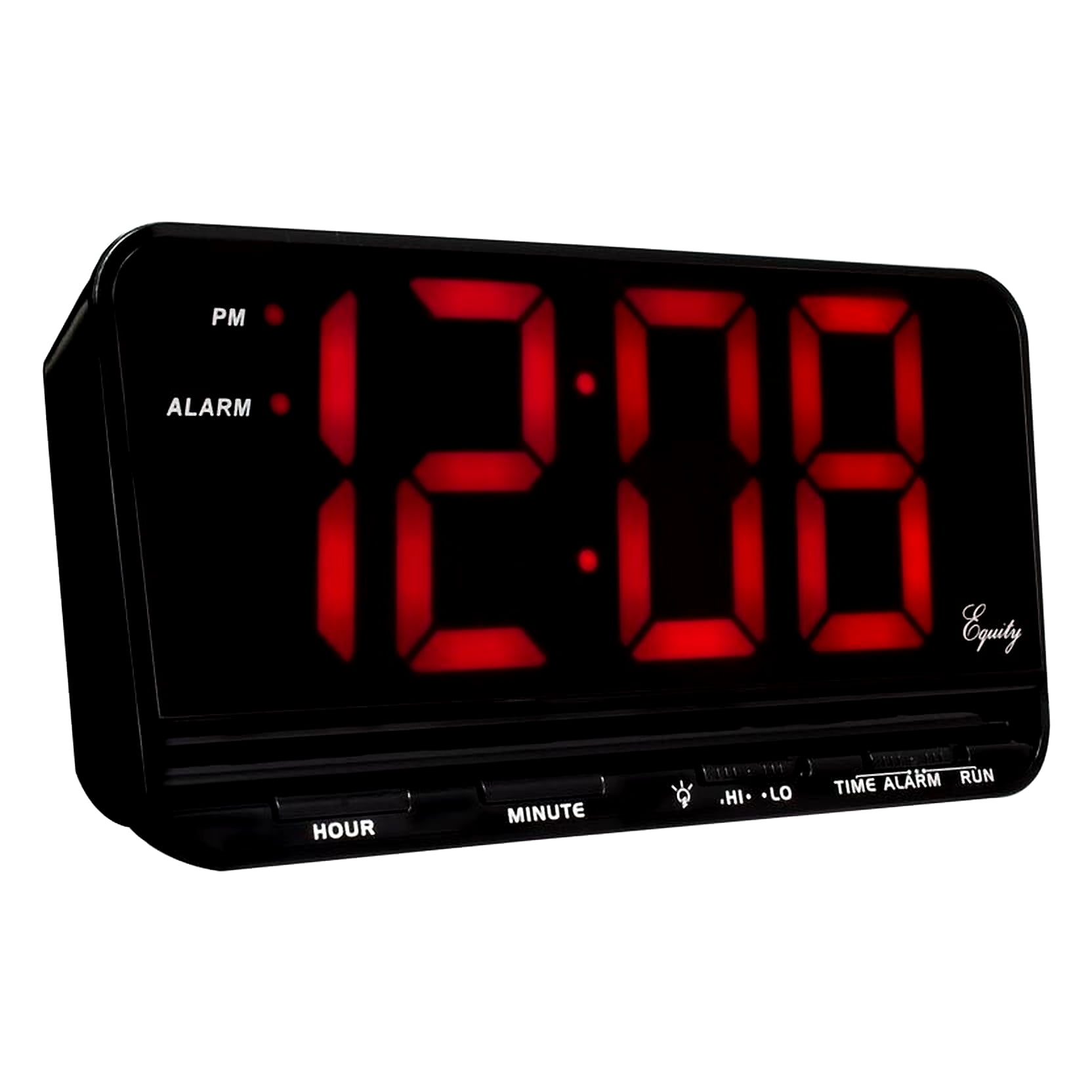 La Crosse Extra-Large 3" LED Electric Alarm Clock with Hi/Lo settings