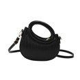 thumbnail image 2 of Crossbody Bags for Women, Tote Bag for Women, Round Handle Purse Shoulder Bag Personalize Small PU Retro Satchel Handbag for Women, Black, 2 of 7