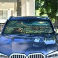 thumbnail image 4 of Qxltty Raccoon Journey Car Windshield Sunshades Foldable UV Rays Sun Visor Protector Keep Your Vehicle Cool 57×31.5in, 4 of 8