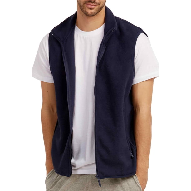 トップス PROFESSIONAL FLEECE VEST NAVY S Men's Full-Zip Polar Fleece Vest, Navy S, 1 Count, 1 Pack