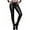 Black, variant on Rock Style Women's Faux Leather Leggings Gothic Punk Skinny PU Leather Pants Mid Rise Novelty Studded Tight Pants
