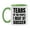 White/Light Green, variant on Funny Soccer Mug - "Tears Of The People I Beat At Soccer" - 11Oz Or 15Oz Ceramic Coffee Cup