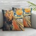 thumbnail image 3 of Orinice Cat Graphic Decorative Throw Pillow Cover for Home Couch Living Room Bed Sofa, Short Plush Material, 1PC 18x18in, 3 of 5