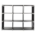 thumbnail image 4 of Tcbosik 9 Cube Storage Organizer, Portable Bookcase with Metal Frame, Modular Clothes Shelves for Garment, Closet, Wardrobe, Living Room, Black, 4 of 9