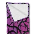 thumbnail image 2 of Abstract Soft Flannel Fleece Blanket, Graphic Stained-Glass Style Mosaic Pattern in Purple and Pink Shades, Cozy Plush for Indoor and Outdoor Use, 50" x 60", Violet Magenta and Black, by Ambesonne, 2 of 5