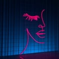 thumbnail image 2 of Woman Face Line Neon Sign, Abstract Art Decor Long-lasting, 2 of 4