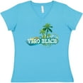 thumbnail image 3 of Inktastic Vero Beach Florida Vacation Women's V-Neck T-Shirt, 3 of 5