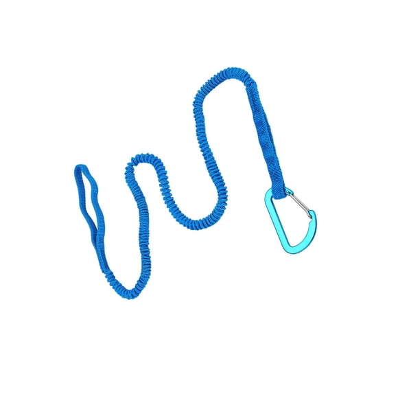 pitrice Kayak Paddle Leash Tether Stretchable Strap Canoeing for Accessories Boating Blue
