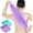 Purple,mint, variant on 2Pcs Back Scrubber for Shower Exfoliating Washcloth Back Cloth Body Extended Length Scrubber Towel Nylon Exfoliating Stretchable Pull Strap Wash Cloth for Bath Body Scrub Washcloth