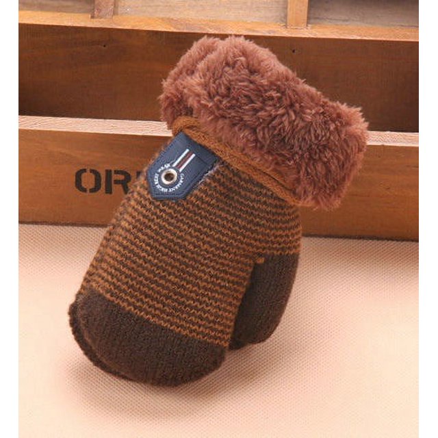 Guantes cálidos para niños, guantes para bebés para hombres y mujeres, guantes de invierno para niños de doble capa engrosados