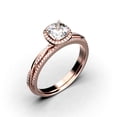 thumbnail image 3 of Twisted Infinity Band Dazzling Boho & hippie 1.75 Carat Round Cut Diamond Moissanite Engagement Ring, Classic Wedding Ring in 10k Solid Rose Gold, Gift For Wife, Bridal Rings, 3 of 4