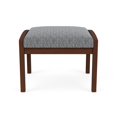 thumbnail image 2 of Lenox Wood Reception Waiting Room 18" 1-Seat Bench / Walnut Wood / Gray, 2 of 6