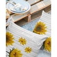 thumbnail image 2 of Outdoor Throw Pillow Cover Farm Garden Sunflowers on Wooden Plank Waterproof Cushion Covers 2 Pack Blossoming Floral Pillow Cases Home Decoration for Patio Garden Couch Sofa, 2 of 6