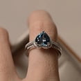 thumbnail image 2 of New Cross-border New Blue Heart-shaped Zircon Ring Europe and The United States Fashion Explosive Women Set Rings, 2 of 3