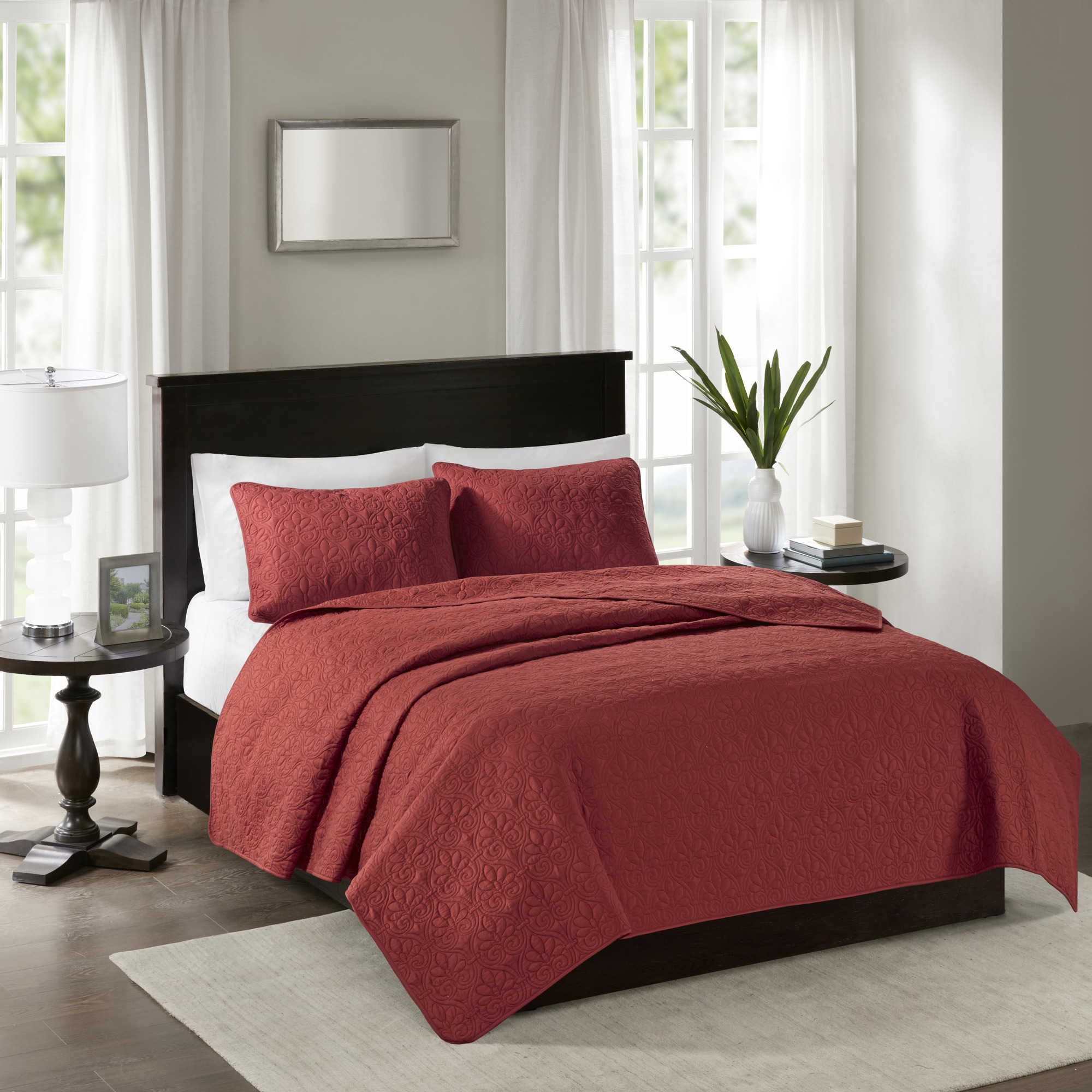 Home Essence Vancouver Super Soft Reversible Coverlet Set, Full/Queen, Red - image 3 of 13
