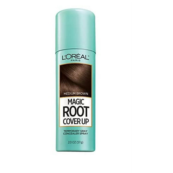 L'Oreal Paris Magic Root Cover Up Gray Concealer Spray, Medium Brown, 2 Oz(Packaging May Vary)