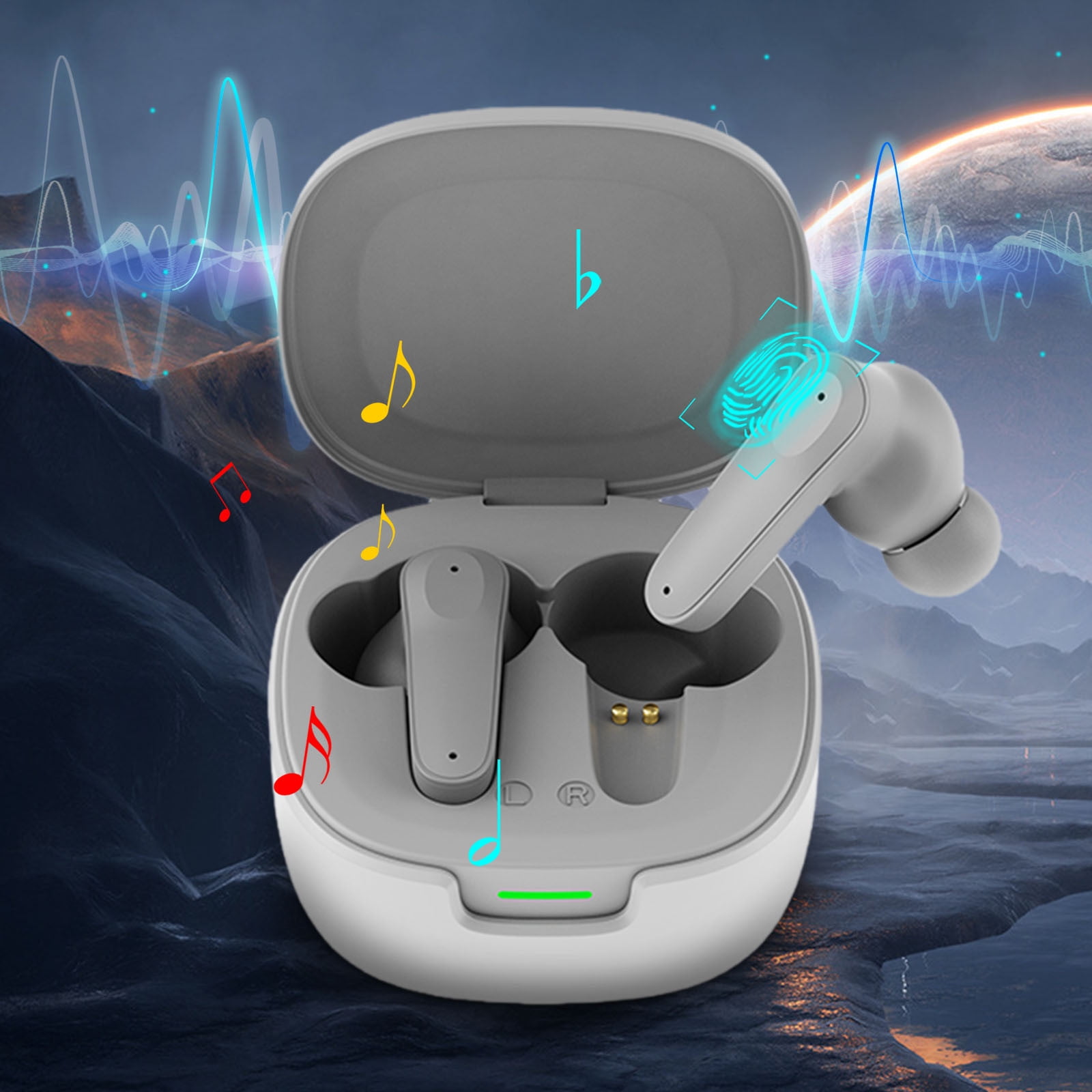 Everyday Earbuds (2026 Edition) - Bluetooth True Wireless in-Ear Buds with 32 Hours Playtime, Multpoint Technology, Extreme Comfort, and Active Noise Cancellation - Gray