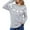 Grey, variant on Women Christmas Outfit Elegant Fair Isle Knit Pullover Sweater for Women Cozy Winter Wear Soft Yarn Comfortable Loose Fit Casual Turtleneck Top Cold Weather Fashion Red S