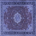 thumbnail image 1 of Ahgly Company Machine Washable Indoor Square Medallion Blue Traditional Area Rugs, 6' Square, 1 of 4