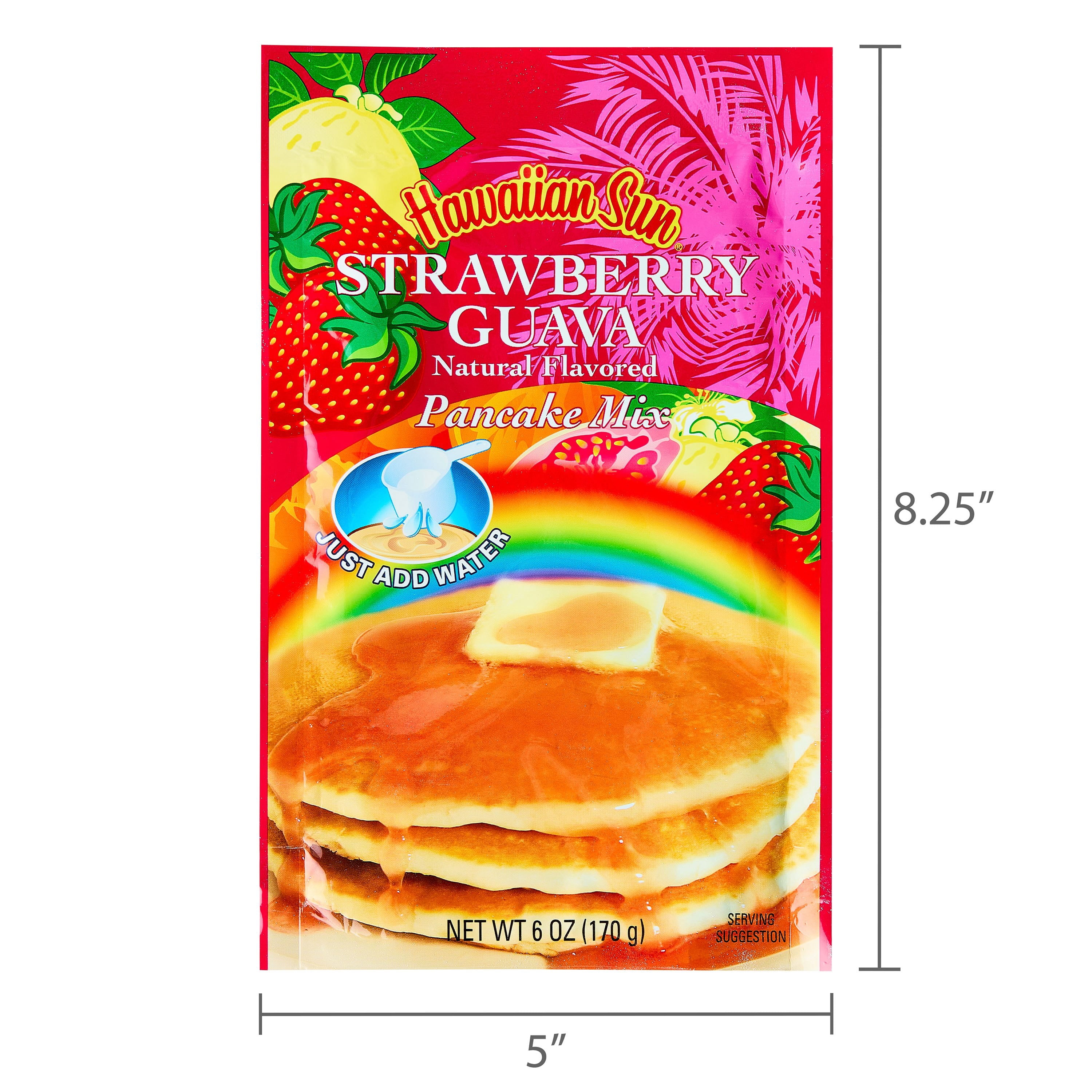 Strawberry Guava Pancake Mix, 6 Ounce Bag