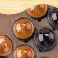 thumbnail image 5 of Paquete de 50 mini recipientes para cupcakes Caja de plástico transparente para pasteles con tapas de cúpula para muffins, pasteles de luna, postres C (haoyi, 5 of 5