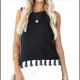 thumbnail image 1 of Suéter de Punto de Verano para Mujer, Camiseta Sin Mangas con Cuello Redondo de Crochet, Blusa Informal Sin Mangas con Aberturas Negro L, 1 of 10