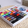 thumbnail image 2 of Juego de hilo de coser 64 colores DIY cuerda de tejer hilo de artesanía tejido Kit de herramientas de costura caja de agujas Color al azar Scienceny JJ2477-00, 2 of 6