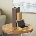 thumbnail image 2 of DecMode Faux Book Storage Multi Colored Faux Leather Decorative Box, 3 Count, 2 of 9