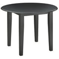 thumbnail image 3 of TMS Chadwick 40” Round Solid Wood Drop Leaf Dining Table, Black, 3 of 5