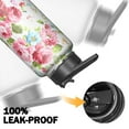 thumbnail image 6 of 40 Oz Pioneer Insulated Water Bottle Colorful Floral Stainless Steel Double Walled Vacuum Sports Water Bottle Reusable Leak Proof BPA-Free Flask for Gym Camping Hiking Black, 6 of 6