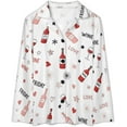 thumbnail image 4 of HPINK-T Bottle Wine Love Women's Long-Sleeve Shirt And Full-Length Bottom Pajama Set, 4 of 6