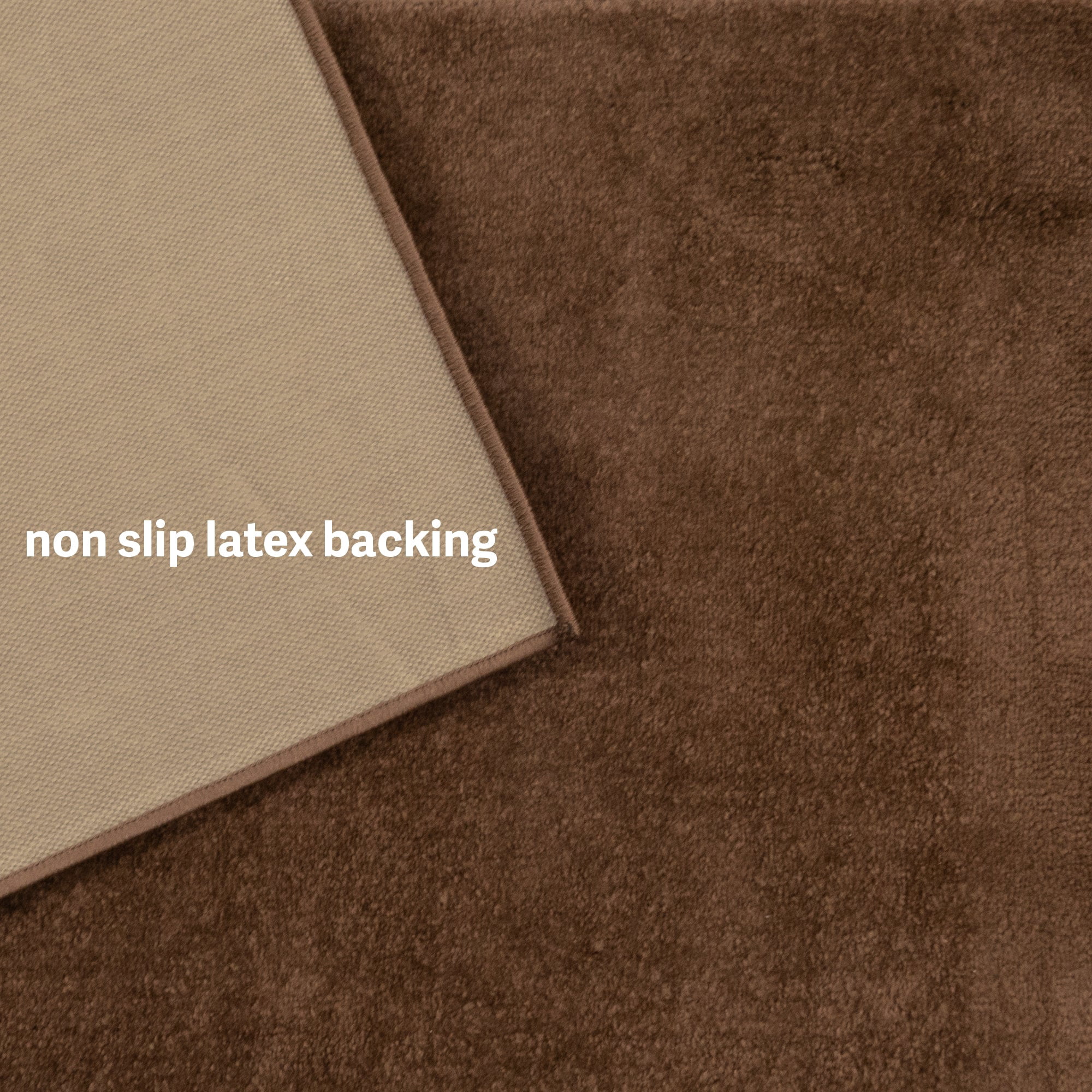 Custom Size Anti-Slip Machine Washable Medium Profile Cut Pile Solid Brown Runner Rugs ( 9' x 26")
