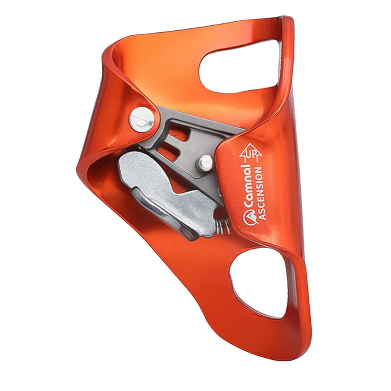 Rock Climbing Chest Ascender Rappelling Equipment, Nonslip Ascending Rigging Clamp Abdominal Riser for Caving, Tree Arborist, 10-13mm Ropes Orange