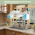 thumbnail image 5 of INO Design Dish Drying Rack Large Dish Rack Kitchen Organizers and Storage, Over The Sink Dish Drainer, Dish Racks with Sponge Holder and Knife, Bowl Holder for Kitchen Sink Counter - White, 5 of 10