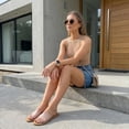 thumbnail image 6 of Cushionaire Caper Jelly Sandals for Women, Comfortable Womens Slides with Cushioned Footbed and Wide Widths Available, 6 of 24