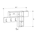 thumbnail image 7 of Ada Home Decor Furniture Halsted White Wall Coat Rack with Shelf, 7 of 7