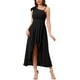 thumbnail image 1 of INSPIRE CHIC Vestido de Verano Casual para Mujer con Dobladillo Irregular Sin Mangas y Tirantes de Espagueti Plisado y Fluido Negro S, 1 of 5