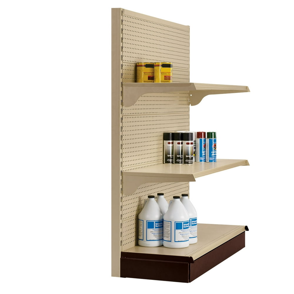 Economy Metal Aisle End Cap Gondola Unit (Easy Assembly) 60"H x 36"L