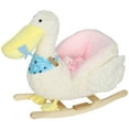thumbnail image 7 of Kid's Plush Pelican Rocking Horse, White with Built-In Lullaby 3-Point Safety Belt, Wide Wood Base Steel Frame 55 lbs Capacity for 12+ Months 18-36 Months Toddlers, 7 of 7